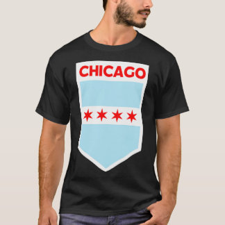 T-shirt Emblème Drapeau De Chicago
