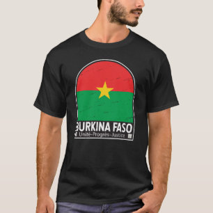 T-shirt Emblème du drapeau burkinabé Vintage