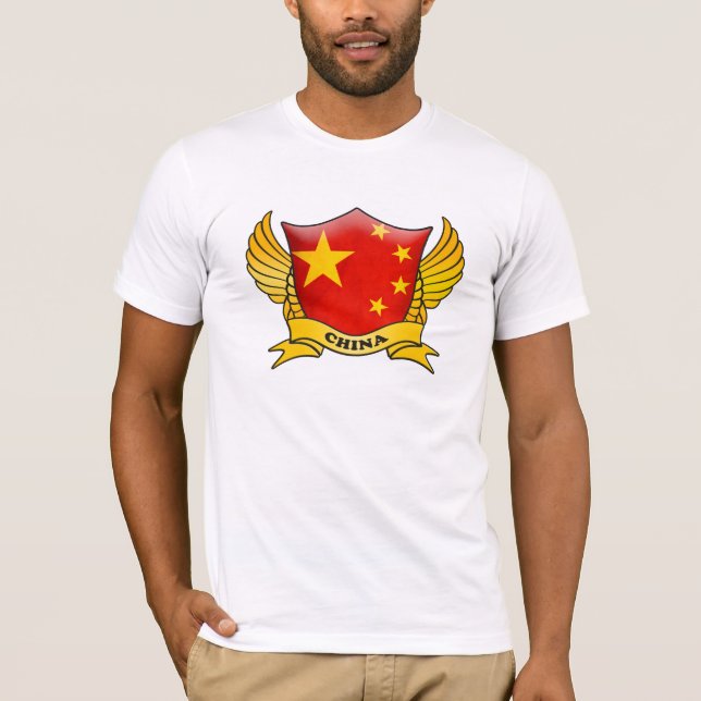 T-shirt Emblème du drapeau chinois (Devant)