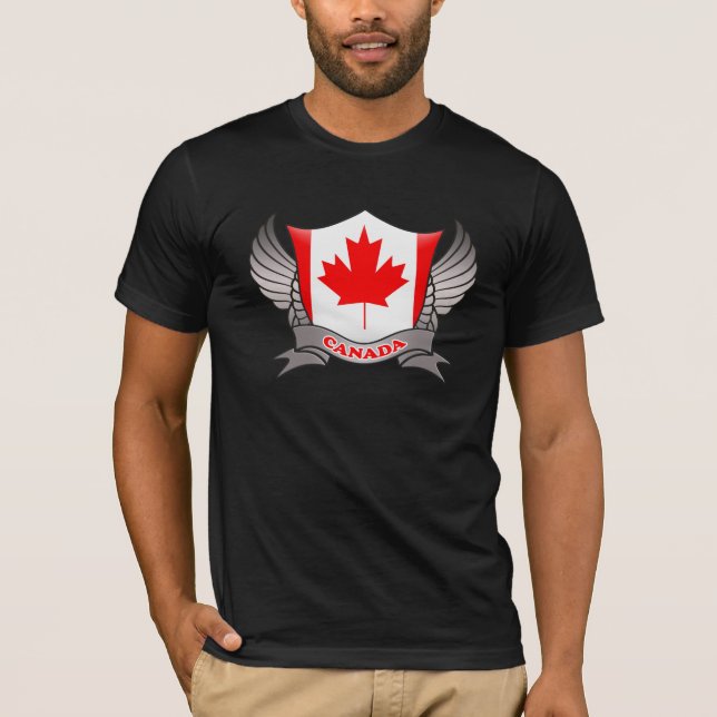 T-shirt Emblème du drapeau du Canada (Devant)