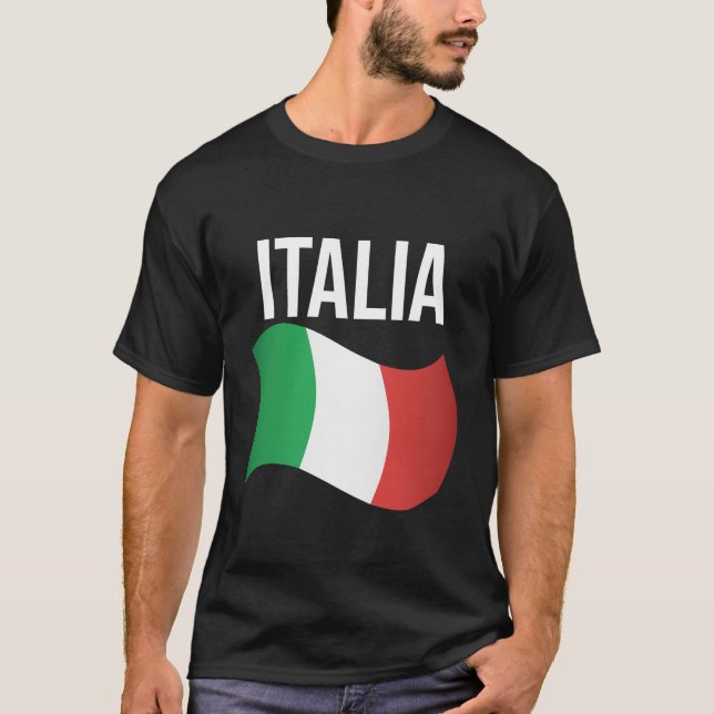 T-shirt Emblème du drapeau italien (Devant)