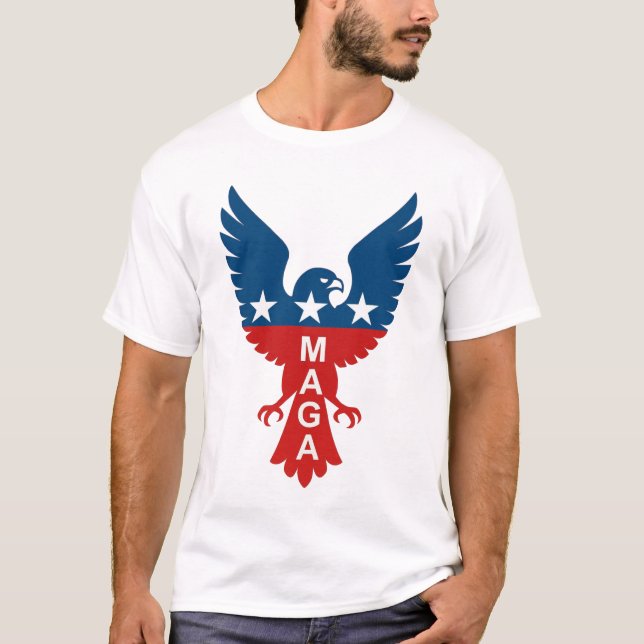 T-shirt Emblème patriotique MAGA Hawk (Devant)
