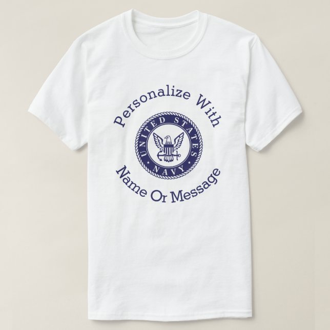 T-shirt Emblème personnalisé de la marine américaine (Design devant)