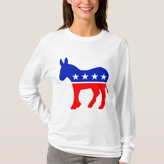 T-shirt Emblème politique du parti démocratique (âne) (Devant)