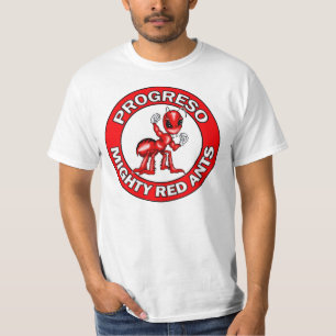 T-shirt Emblème rond de fourmis rouges de Progreso