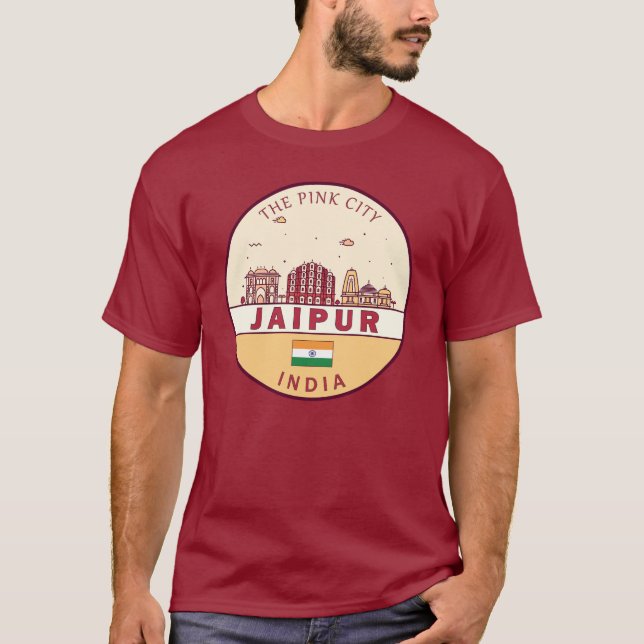 T-shirt Emblème Skyline de Jaipur India City (Devant)