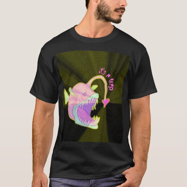 T-shirt Embouteillage d'amour pour le poisson-pêcheur (Devant)