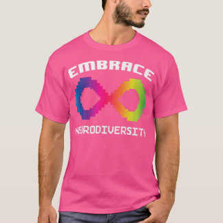 T-shirt Embrace Neurodiversity Autism ADHD ASD Rainbow Bra