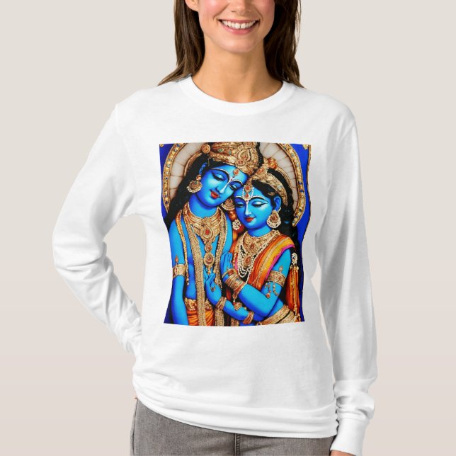 T-shirt Embracer l'amour divin de Lord Radha Krishna (Devant)