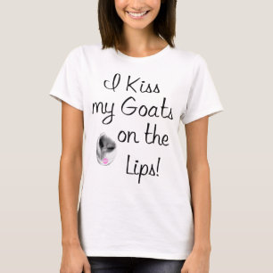 T-shirt Embrasse Mes chèvres Drôle Chèvre Sayons
