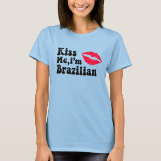 T-shirt Embrasse-moi, je suis Brésilien