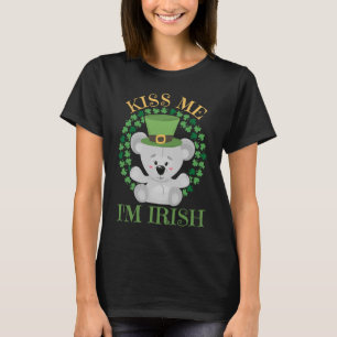 T-shirt Embrasse-moi Je suis Irlandais Lucky Elephant Lepr