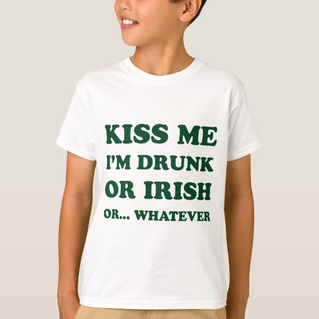 T-shirt Embrasse-Moi Je Suis Irlandais Ou Irlandais (Devant)