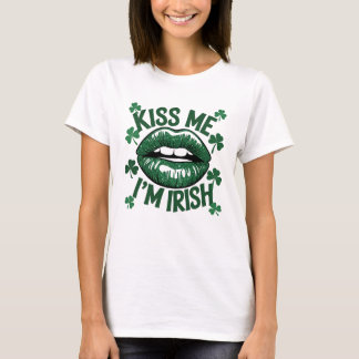 T-shirt Embrasse-moi Je suis Irlandais St Patrick's Day