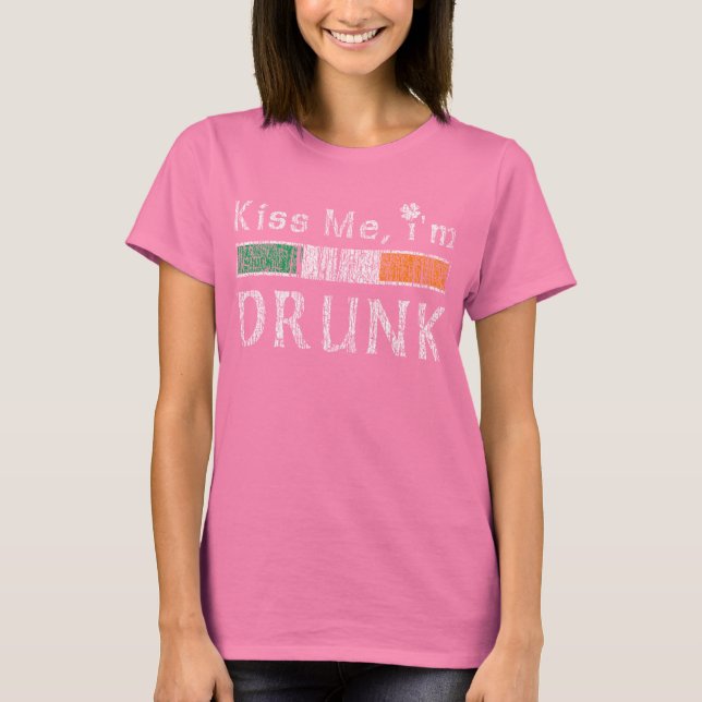 T-shirt Embrasse-moi je suis ivre (Devant)