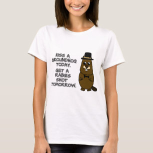 T-shirt Embrasse un marmotte aujourd'hui. Attrape une rage