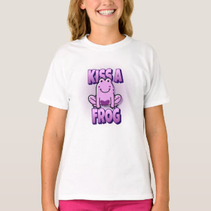 T-shirt Embrasse Une Grenouille Rose