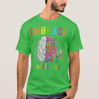 T-shirt Embrasser la neurodiversité Cerveau Embrasser l'Au