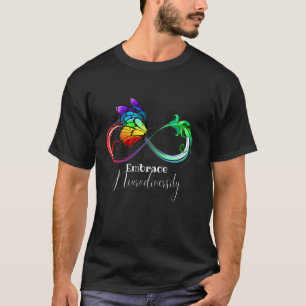 T-shirt Embrasser la neurodiversité Papillon Infinity Rain