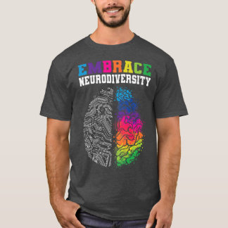 T-shirt Embrassez la neurodiversité Autisme TDAH TDAH Bra