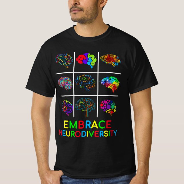 T-shirt Embrassez la Neurodiversity Video Game Sensibilisa (Devant)