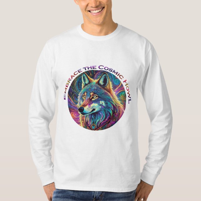 T-shirt Embrassez le loup de Howl cosmique (Devant)
