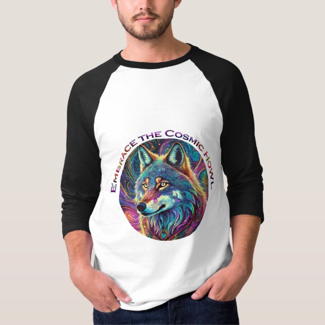 T-shirt Embrassez le loup de Howl cosmique (Devant)