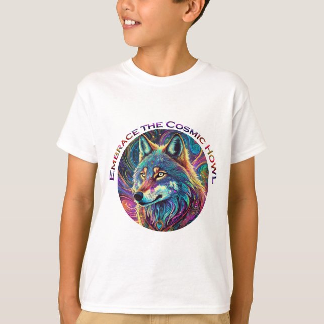 T-shirt Embrassez le loup de Howl cosmique (Devant)
