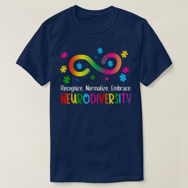 T-shirt Embrassez le spectre de la neurodiversité ASD TDAH (Design devant)