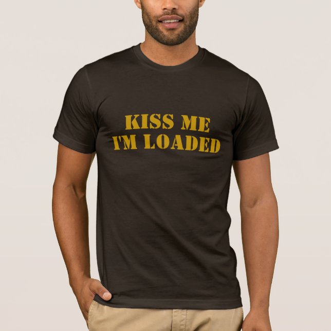 T-shirt EMBRASSEZ-MOI, je SUIS CHARGÉ (Devant)