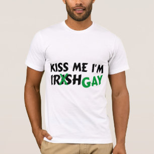 T-shirt Embrassez-moi l'homosexuel Im irlandais