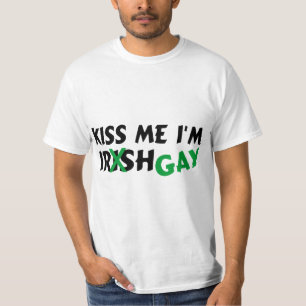 T-shirt Embrassez-moi l'homosexuel Im irlandais
