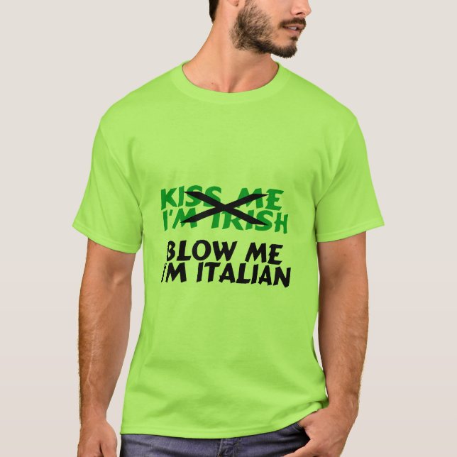 T-shirt Embrassez-moi l'Irlandais qu'Im me soufflent (Devant)
