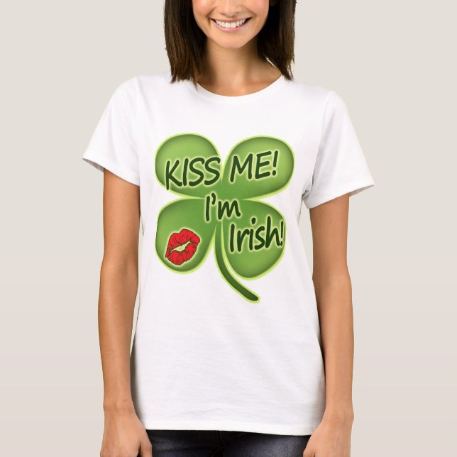 T-shirt Embrassez-moi que je suis irlandais (Devant)