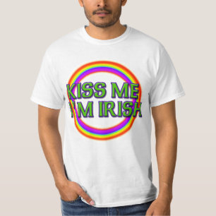 T-shirt Embrassez-moi que je suis irlandais avec le plein