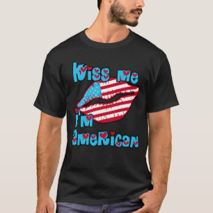 T-shirt Embrassez-moi que je suis les produits américains