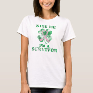 T-shirt Embrassez-moi que je suis un cancer du sein