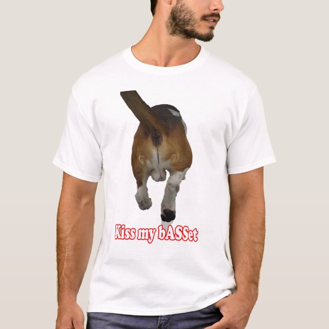 T-shirt Embrassez mon basset (Devant)
