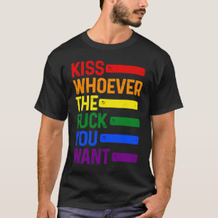 T-shirt Embrassez qui vous voulez Gay pride drapeau arc-en