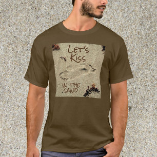 T-shirt Embrassons-nous sur la plage de sable Flirty