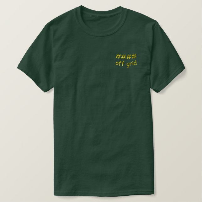T SHIRT EMBROIDERED MÄNNER STIL DESIGN (Design vorne)