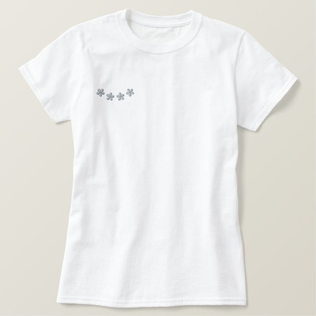 T SHIRT EMBROIDERIERTE FRAUEN STILGESTALTUNG (Design vorne)
