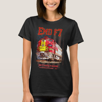 T-shirt EMD F7 Santa Fe Warbonnet with American Flag.