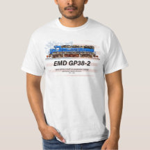 EMD GP38-2 Locomotive diesel et drapeau américain