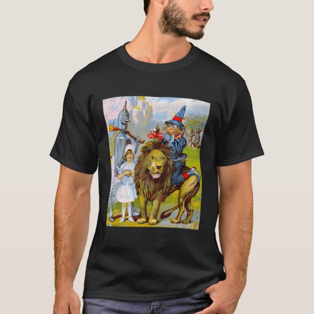 T-shirt Emerald City Oz Tin Lion Scarecrow Dorothy Wizard (Devant)