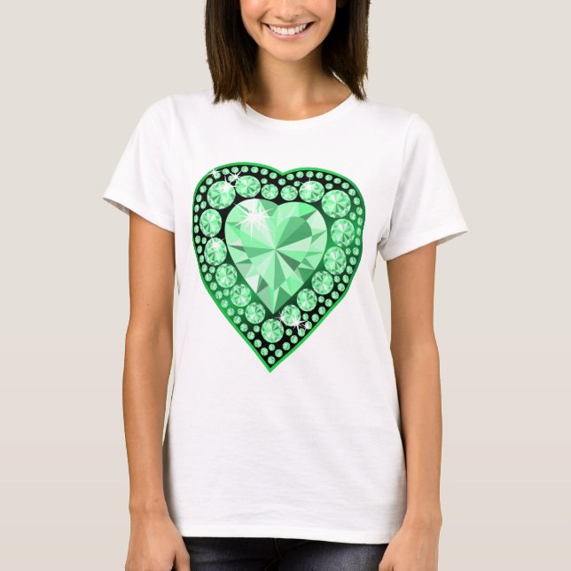 T-shirt Emerald Gem Heart (Devant)