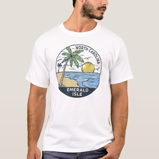 T-shirt Emerald Isle Caroline du Nord Vintage (Devant)