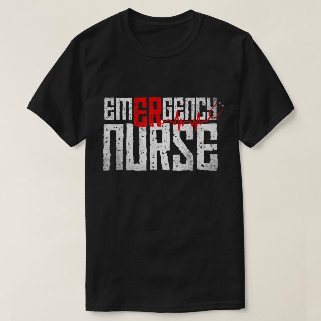 T-shirt Emergency Room Nurse, Regised Nurse RN LP (Design devant)
