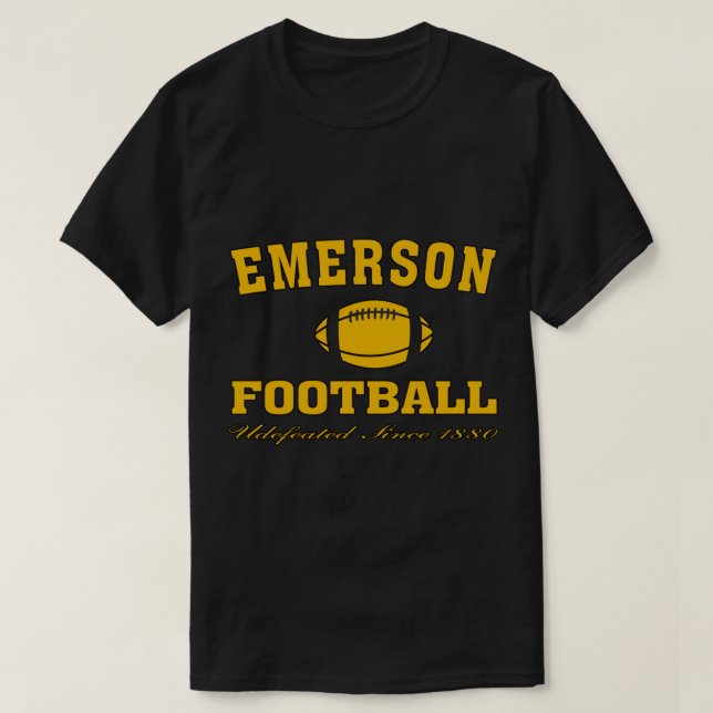 T-shirt EMERSON FOOTBALL football collégial non vaincu (Design devant)