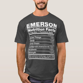 T-shirt Emerson Nutrition FactsEmerson Name BirthdayPremiu